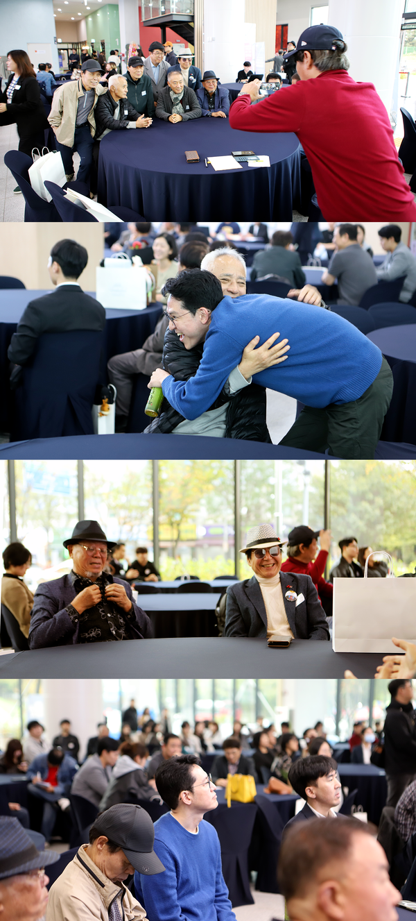 '만화의 날'은 만화인들의 잔치였다. 원로 만화가들은 반가움에 얼싸안고 기념사진을 남겼으며, 오랜만에 만난 후배를 격려하기도 하였다. 이현세 작가와 장태산 작가 그리고 나하나 작가의 모습과 네이버웹툰의 김준구 대표의 모습이 보인다.